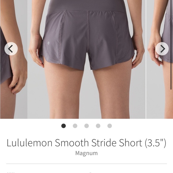 lululemon athletica Pants - lululemon athletica Women's Smooth Stride Shorts - Gray